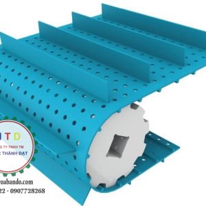Băng tải PU XANH 3MM GỜ T