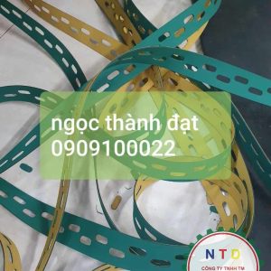 DÂY ĐAI XANH VÀNG 2MM ĐỤC LỖ HẠT DƯA